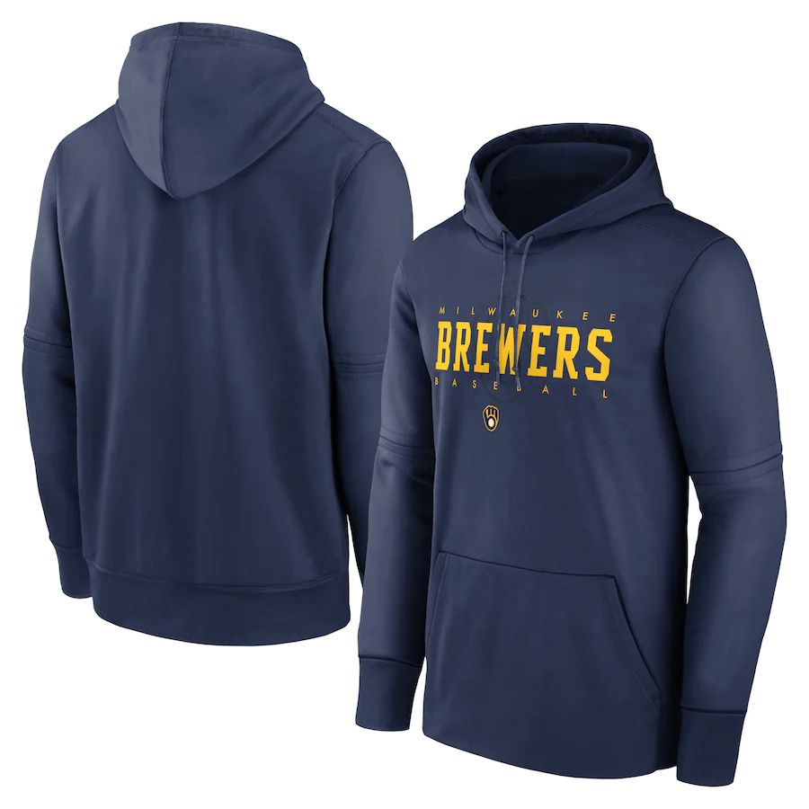 Men 2023 MLB Milwaukee Brewers blue Sweatshirt style 1->new york mets->MLB Jersey